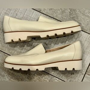 VIONIC KENSLEY Leather Ivory Cream Slip on Shoe Loafer Size-9.5